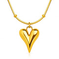 Hearts Necklace, 18K Gold Plated Steel
