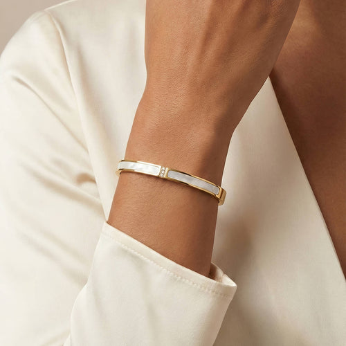 Bracelet, 18K Gold Plated Steel