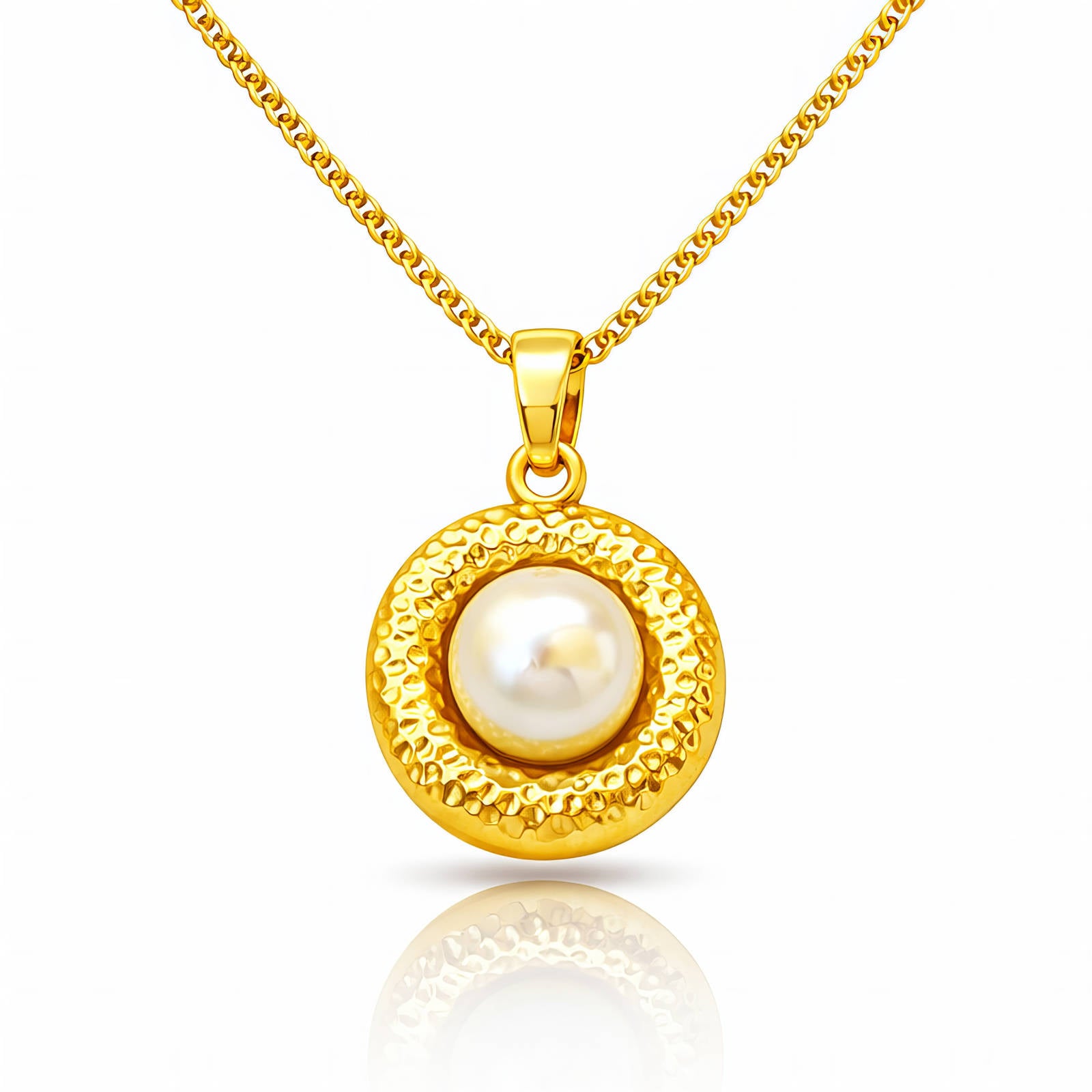 Necklace, 18K Gold Plated Steel